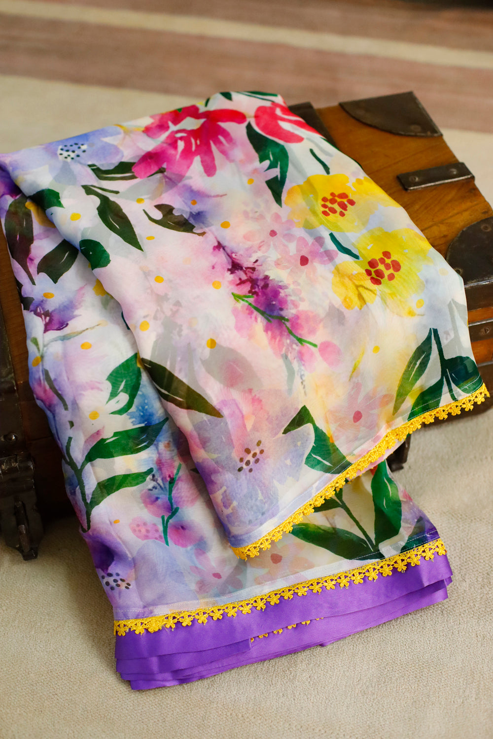 VALLEY OF FLOWERS - Organza Saree with Blouse
