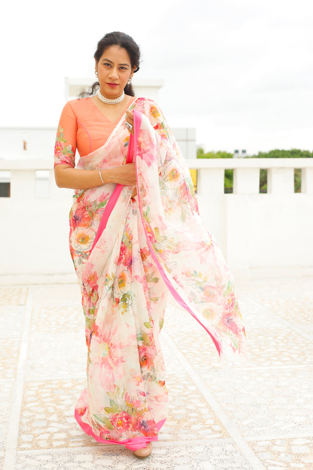 GULABI HAWA - Organza Saree with Blouse