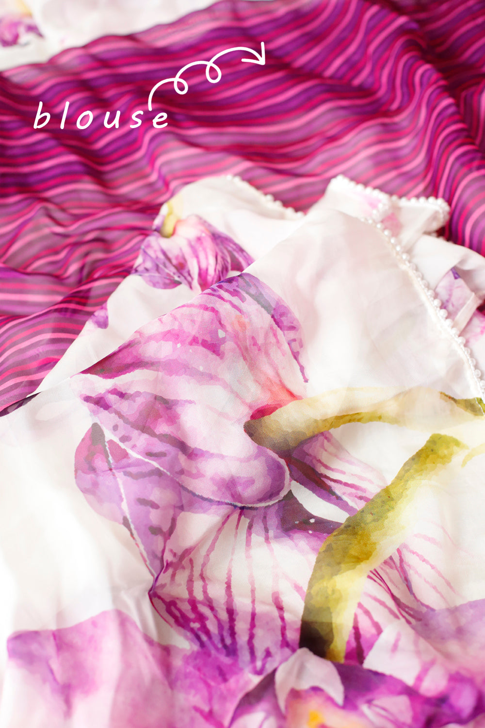 BAGH-E-JAMUNI - Organza Saree with Blouse