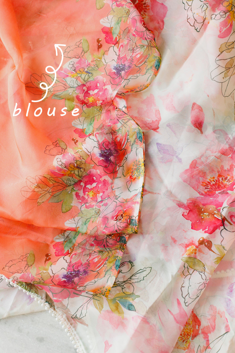 GULABI HAWA - Organza Saree with Blouse