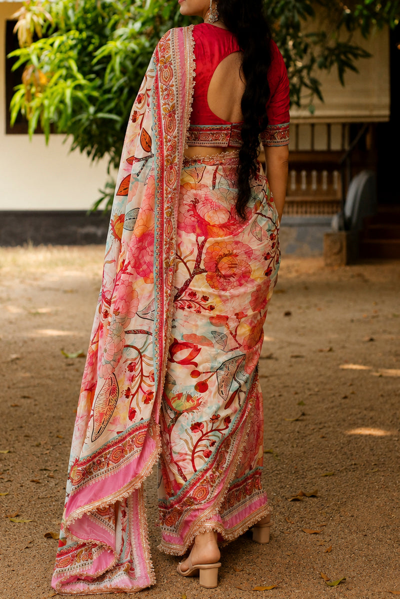 PYAARI GITA - Crepe Saree with Blouse