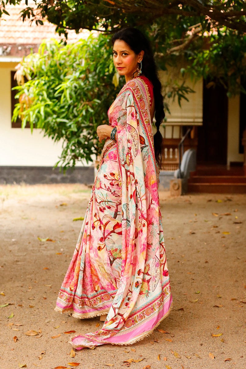 PYAARI GITA - Crepe Saree with Blouse